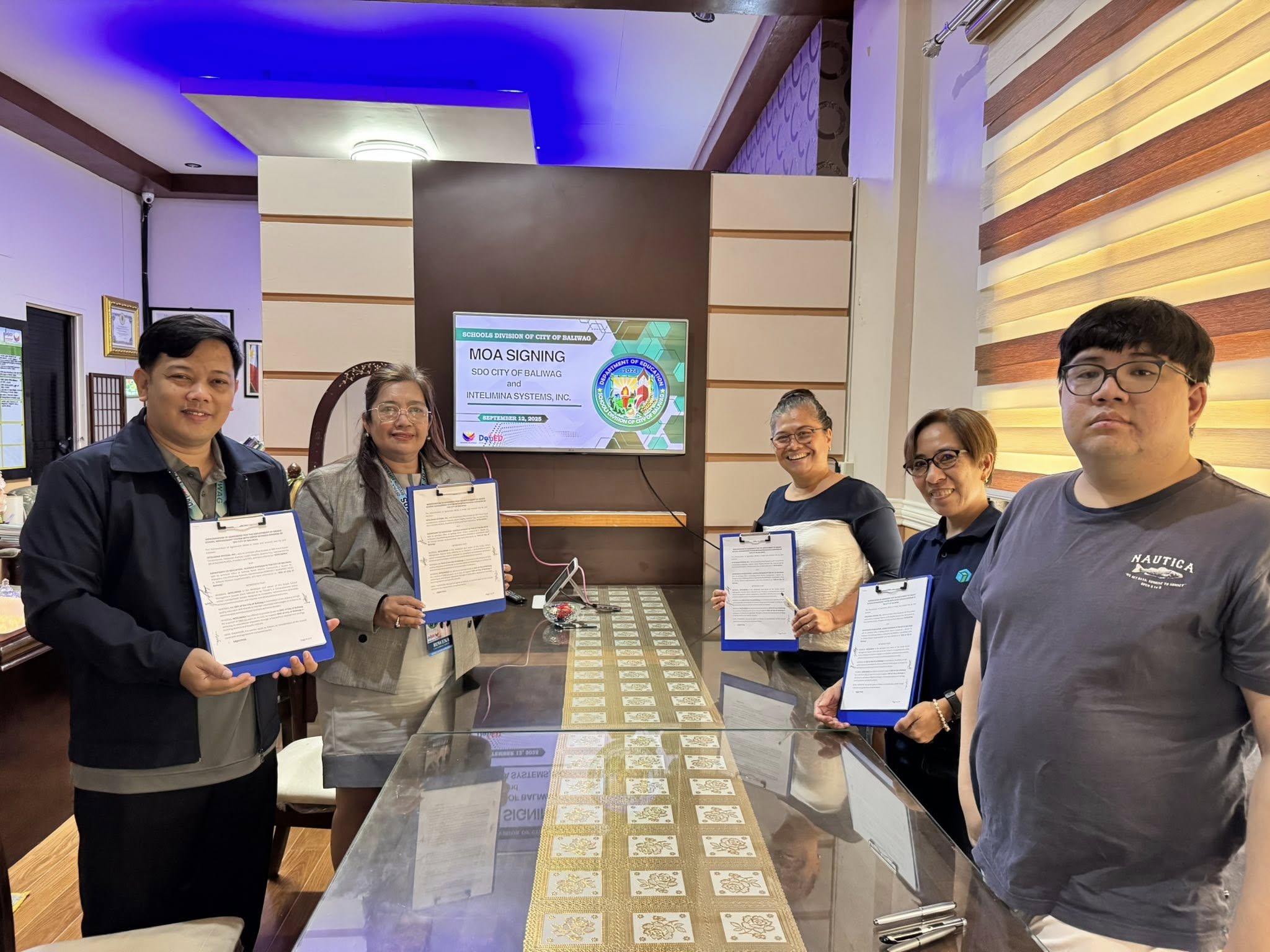 MOA signing between DepEd Tayo-City of Baliwag and Intelimina